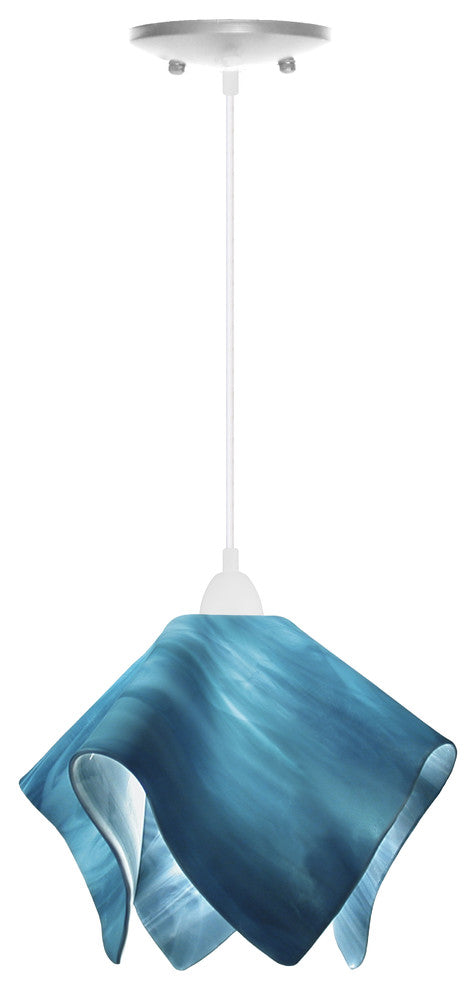 Jezebel Radiance Flame Large Pendant, Sky Blue