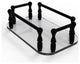 Vanity Top Glass Guest Towel Tray, Matte Black
