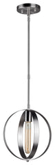 1 Light Mini Pendant, Brushed Nickel