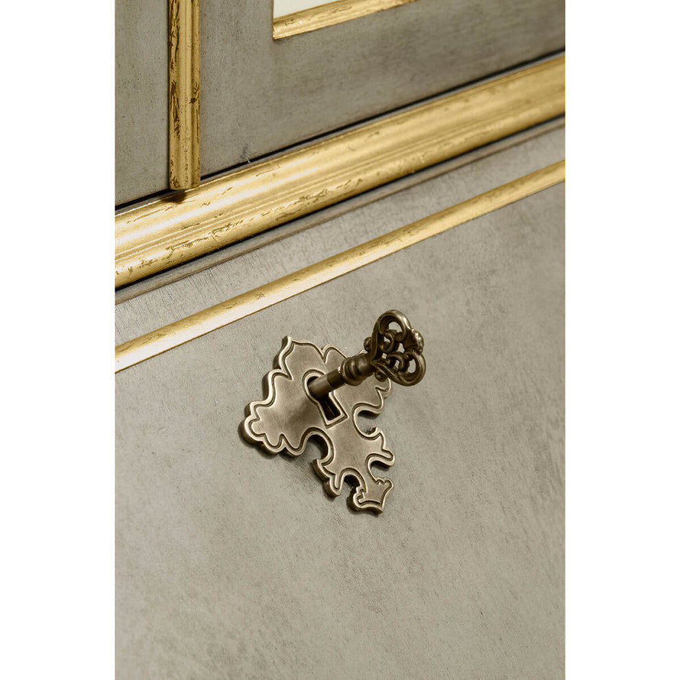 George III Parcel Gilt Secretary Bookcase