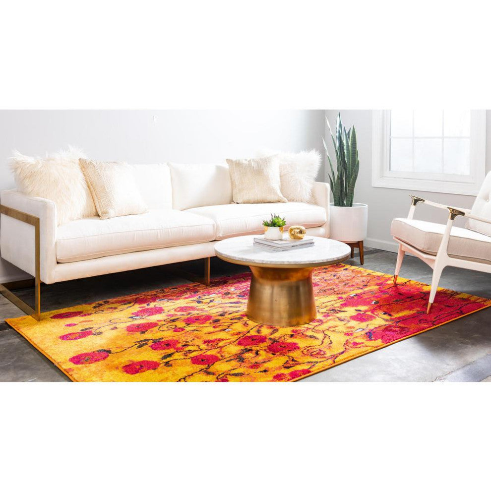 Rug Unique Loom Estrella Yellow Rectangular 3' 3 x 5' 3