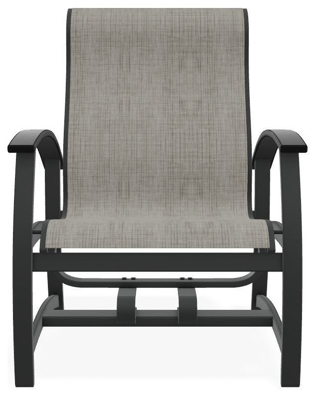 Belle Isle Sling Outdoor Hidden Motion Lounge Chair, Smoke/Graphite