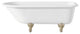 Cheviot Products Cast Iron Bathtub With Faucet Holes, Polished Nickel