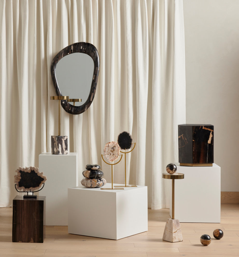 Bevin End Table, Dark Petrified Wood