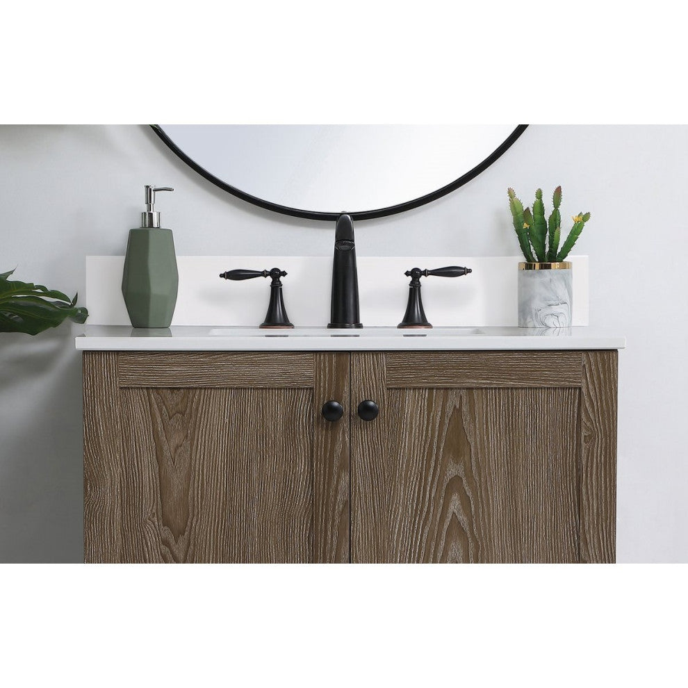 Elegant Decor Bathroom Vanity Backsplash Ivory White