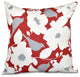 Modfloral, Floral Print Pillow, Coral, 18"x18"