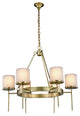 Elegant Lighting Bradford Collection Chandelier, Burnished Brass