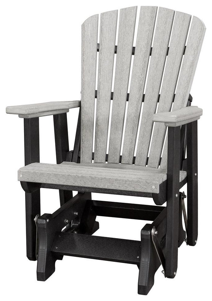 Fan Back Glider Made in the USA- Light Gray, Black