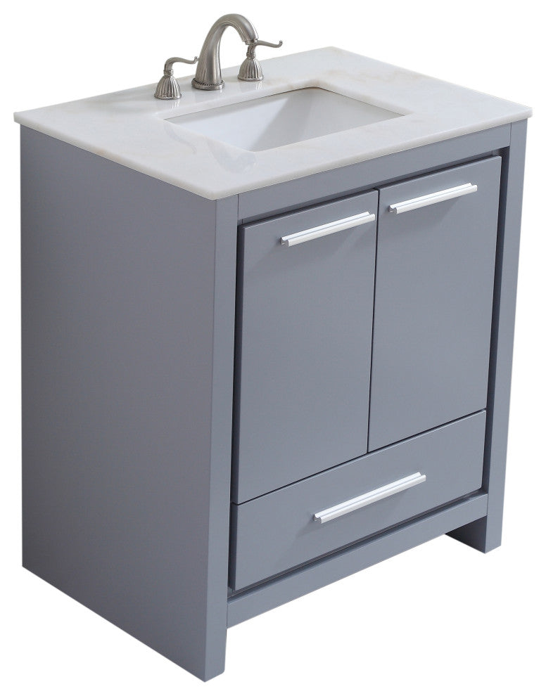 Filipo 30" Single Bathroom Vanity Set, Gray