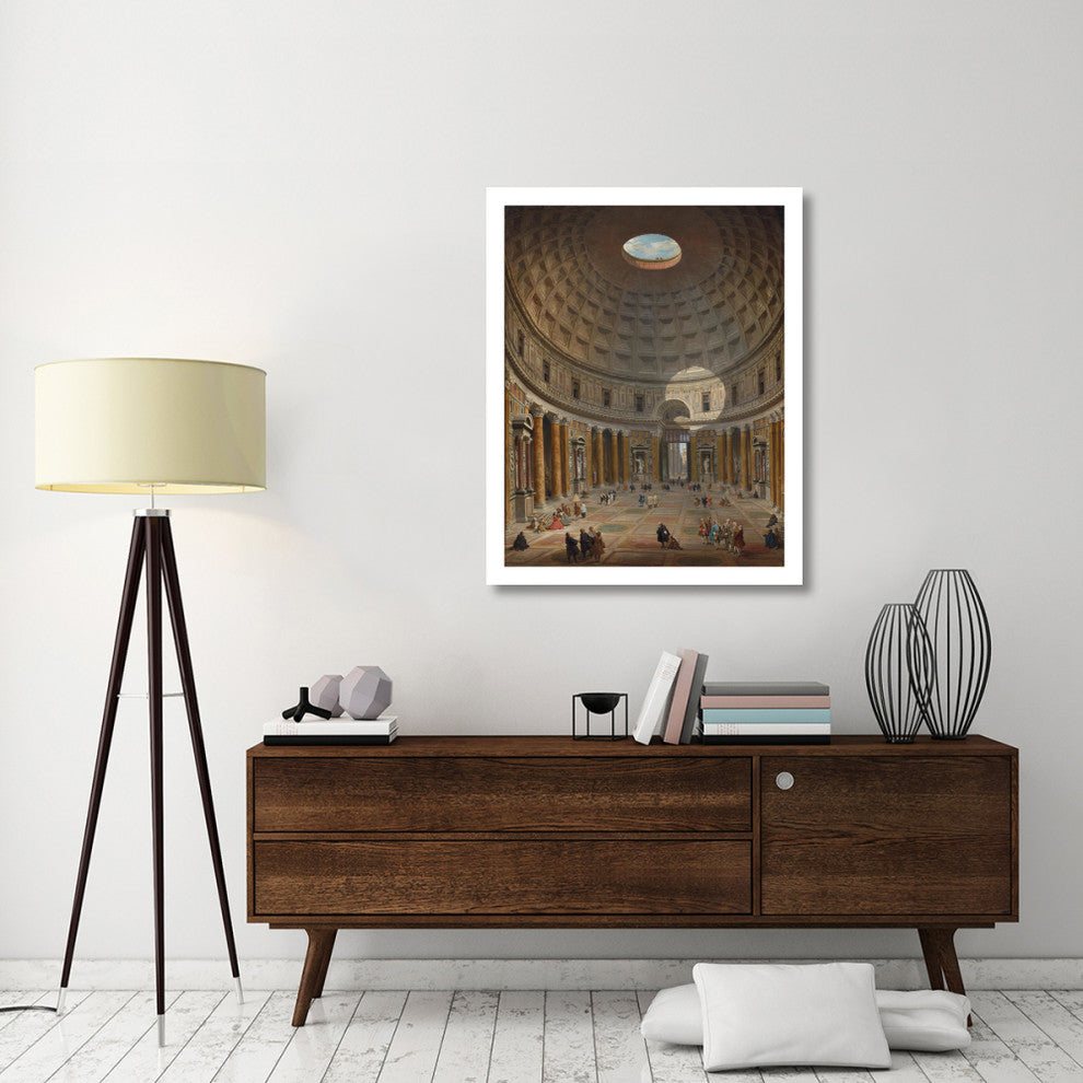 "Interior of the Pantheon, Rome, 1747" Print by Giovanni Paolo Panini, 33"x42"