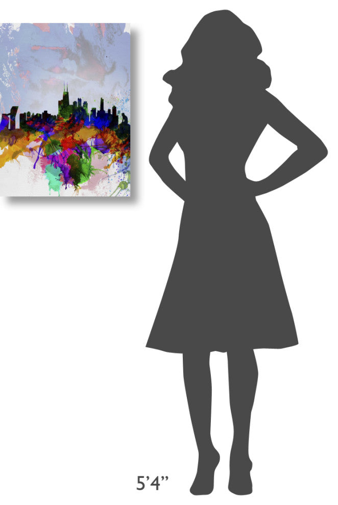 "Copenhagen Watercolor Skyline" Fine Art Print