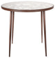 Devon Outdoor Patio 31" Round Aluminum Glass Top Bistro Table, Brown