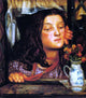 Dante Gabriel Rossetti Girl at Lattice, 20"x25" Gallery Wrapped Canvas Print