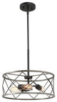 Industrial 3-Light Metal Drum Pendant Lighting