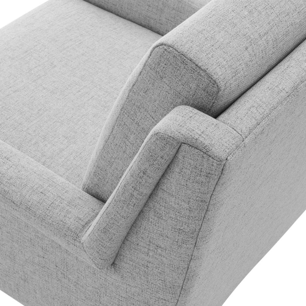 Armchair Accent Chair, Fabric, Black Gray, Modern, Lounge Hospitality