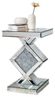 Diamond Silver Mirrored Side Table
