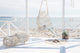 Renoir Exterior Hanging Swing Chair, Dove White - Tempotest White Canvas Cushion
