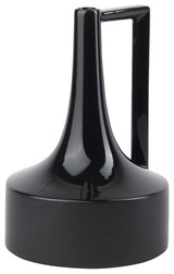 Burton Black Ceramic Jug Style Vase, 12"