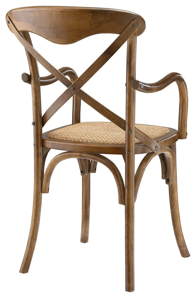 Walnut Gear Dining Armchair Set of 4