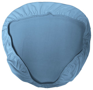 LA Linen Spandex Chiavari Chair Cushion Cover, Light Blue, Set of 4