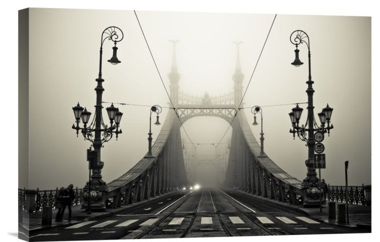 "The Bridge" Stretched Canvas Giclee by Arminmarten, 18x12"