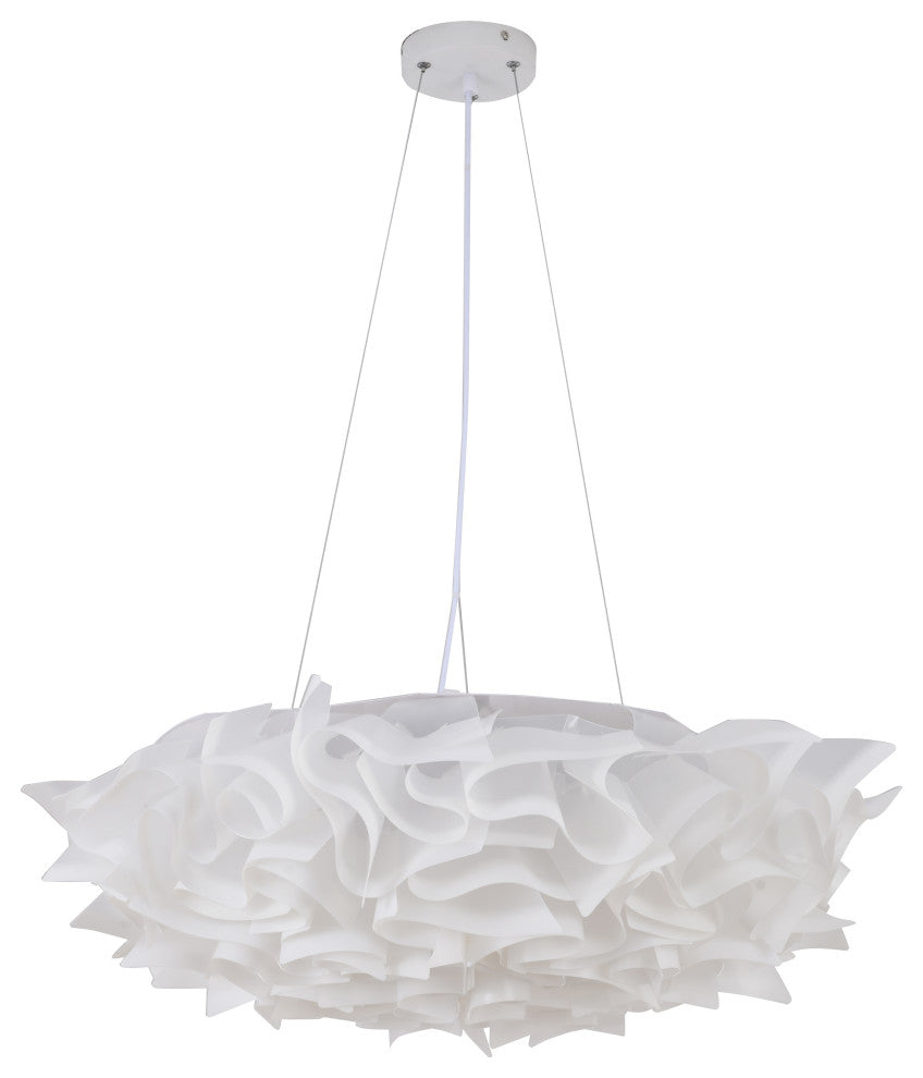 Bethel International DLS106C30W 1 Light Chandelier, White