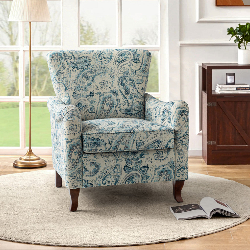Nicola Contemporary Armchair, Blue