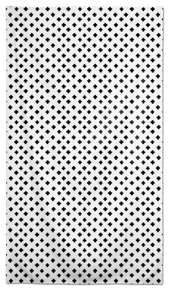 Black Crosses 58 x 102 Outdoor Tablecloth