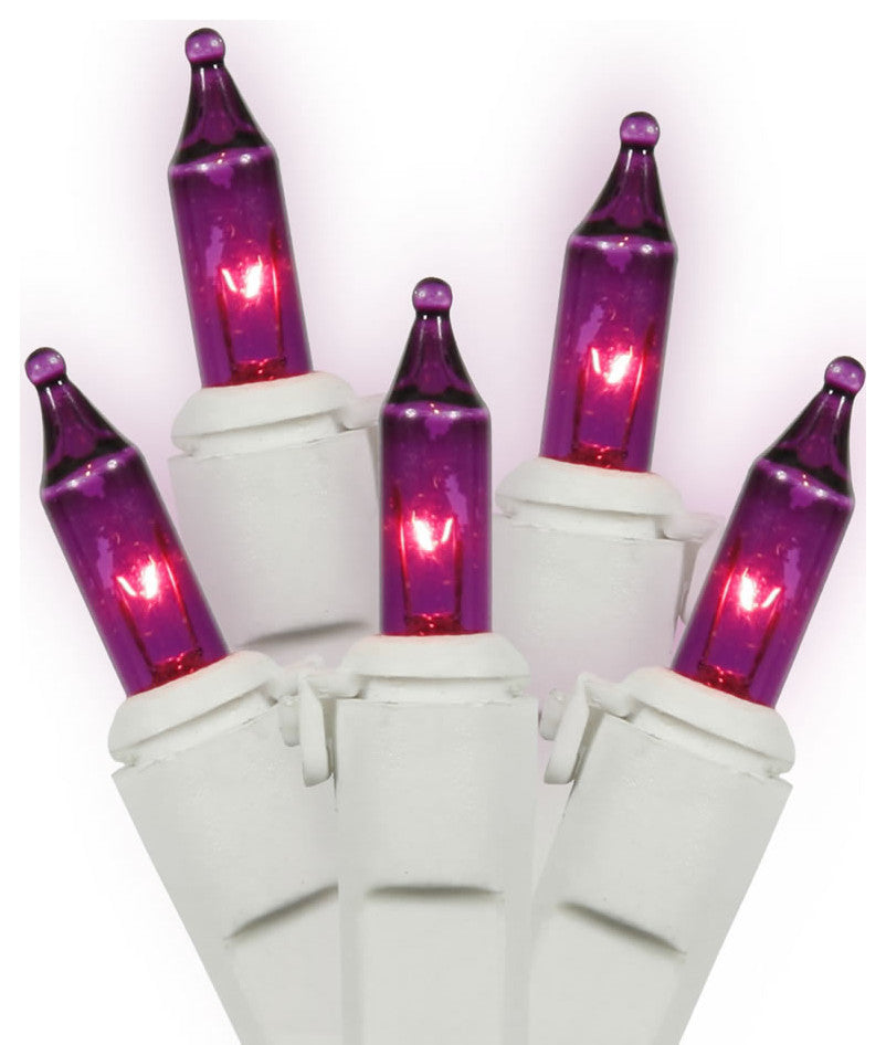 Vickerman 16' 50-Light End Connecting Lock Strand, Purple