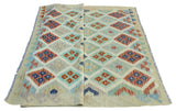 Sun Faded Flatweave Nye Beige/Navy Rug, 5'8x8'0