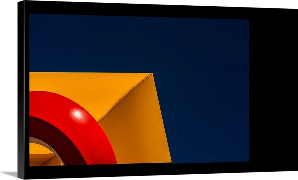 "Shell Station Abstract" Wrapped Canvas Art Print, 24"x14"x1.5"