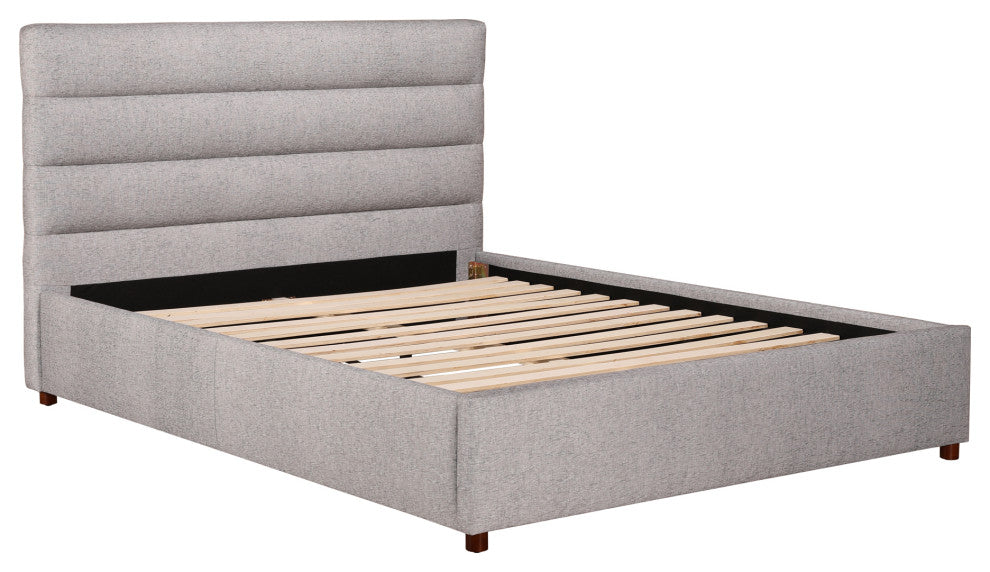 Takio Queen Bed Light Grey