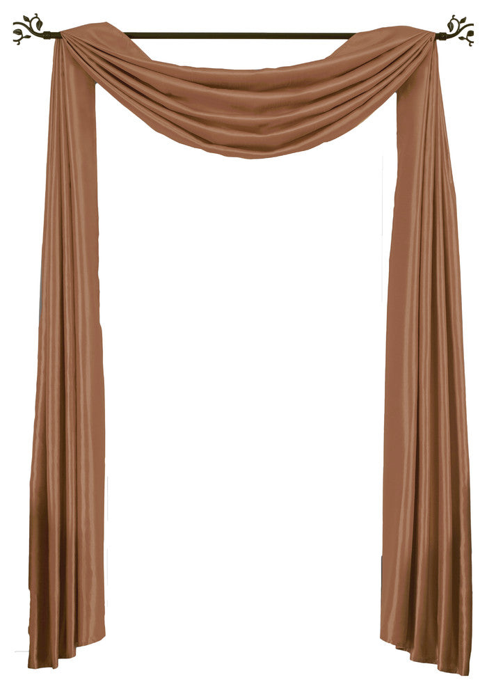 Single Soho Decorative Faux Silk Scarf, Rust