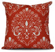 16x16", Veranda, Geometric Print Outdoor Pillow, Orange