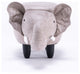Gray Elephant Shaped Storage Ottoman