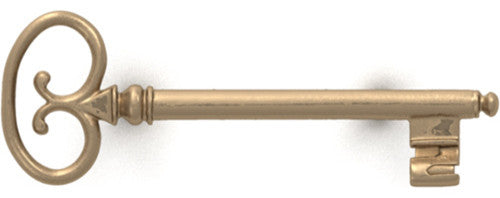 Pull 7.5" cc, Wrought Traditional Bronze and Stainless Steel Decorative Key Pull
