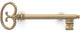 Pull 7.5" cc, Wrought Traditional Bronze and Stainless Steel Decorative Key Pull