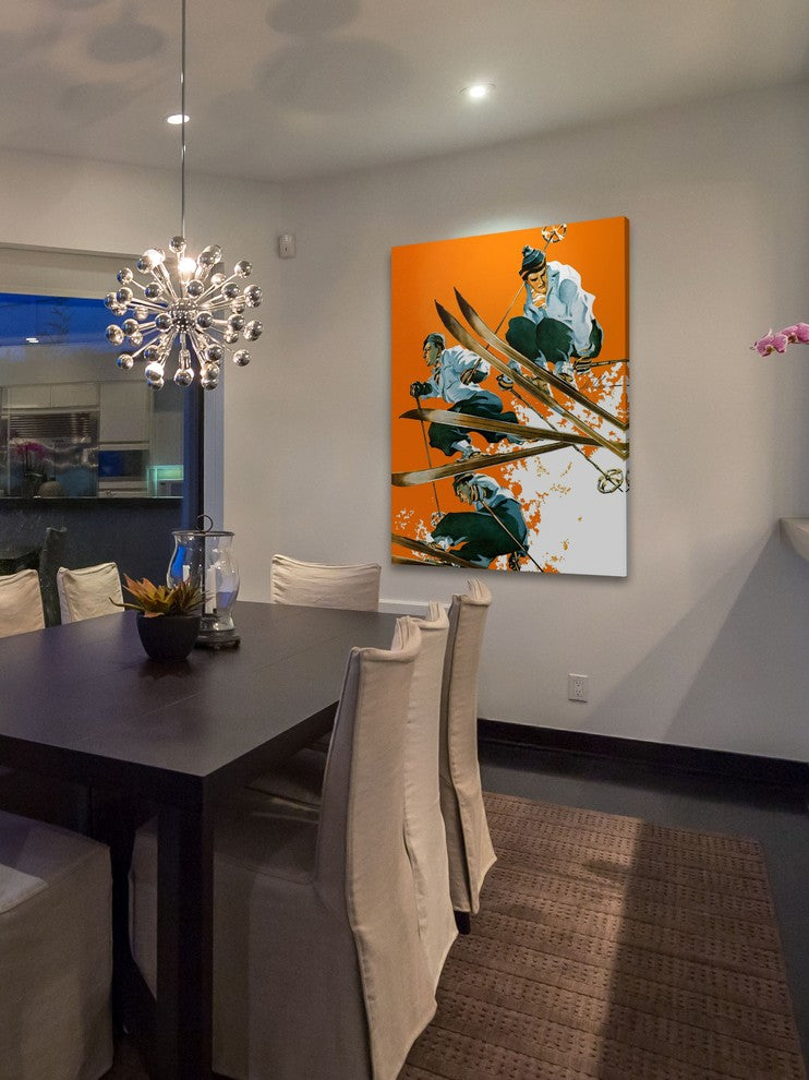 "Ski Jumpers" Painting Print on Canvas by Ski Weld