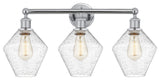 Cindyrella 3-Light 26" Bath Vanity Light, Polished Chrome, Seedy Shade