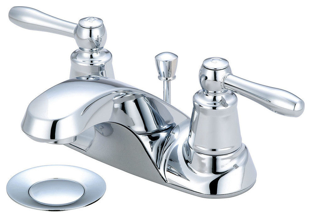 Two Handle Bathroom Faucet, Polished Chrome