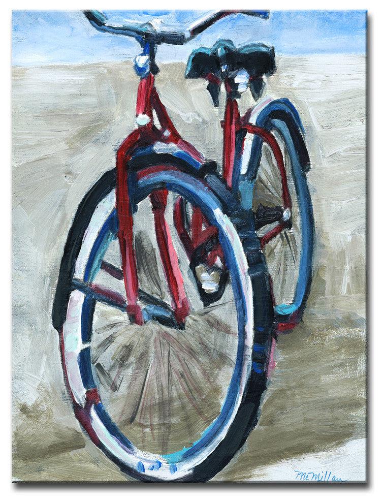 Red Bike' Ready2HangArt Canvas by Leslie Owens, 30"x40"