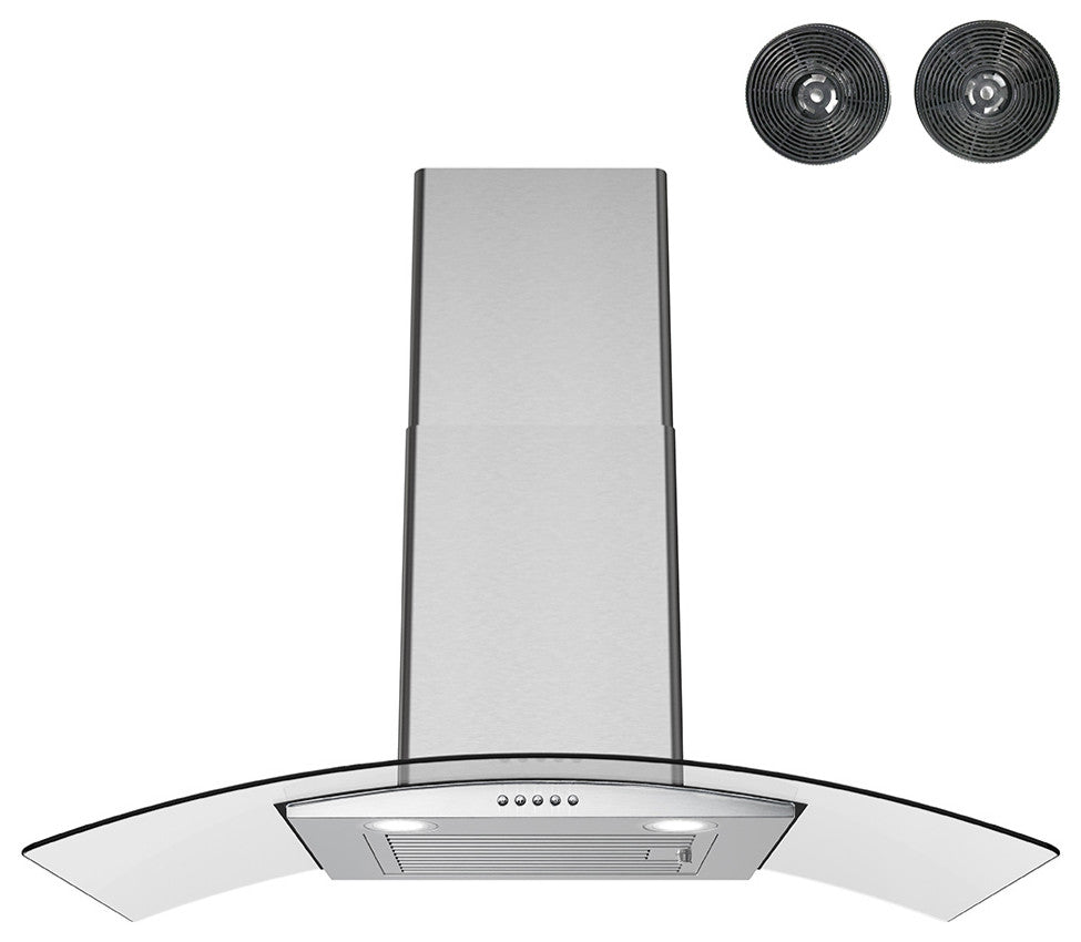 Streamline 36" Alfonso Convertible Wall Mount Range Hood, Stainless Steel
