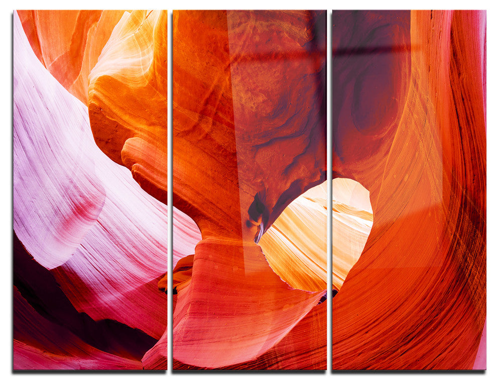 "Antelope Canyon USA" Photo Metal Wall Art, 3 Panels, 36"x28"