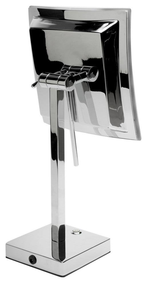 ALFI brand ABM8FLED-PC Polished Chrome Tabletop Square 8" Mirror with Light