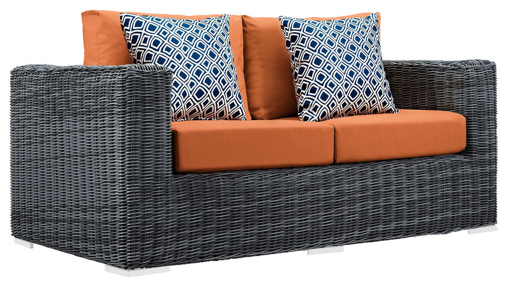 Canvas Tuscan Summon 9-Piece Outdoor Patio Sunbrella Sectional Set