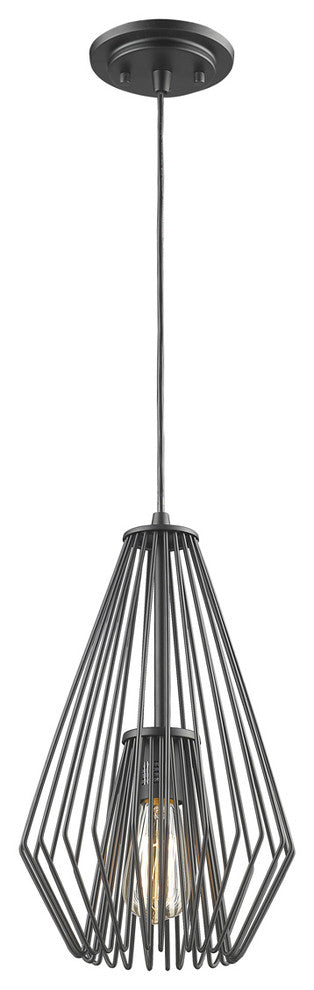 Quintus 1 Light Mini Pendant, Matte Black