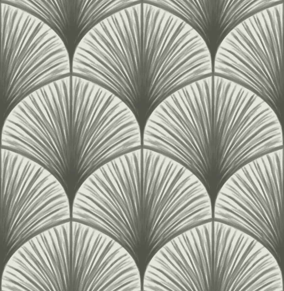 Dusk Grey Frond Wallpaper