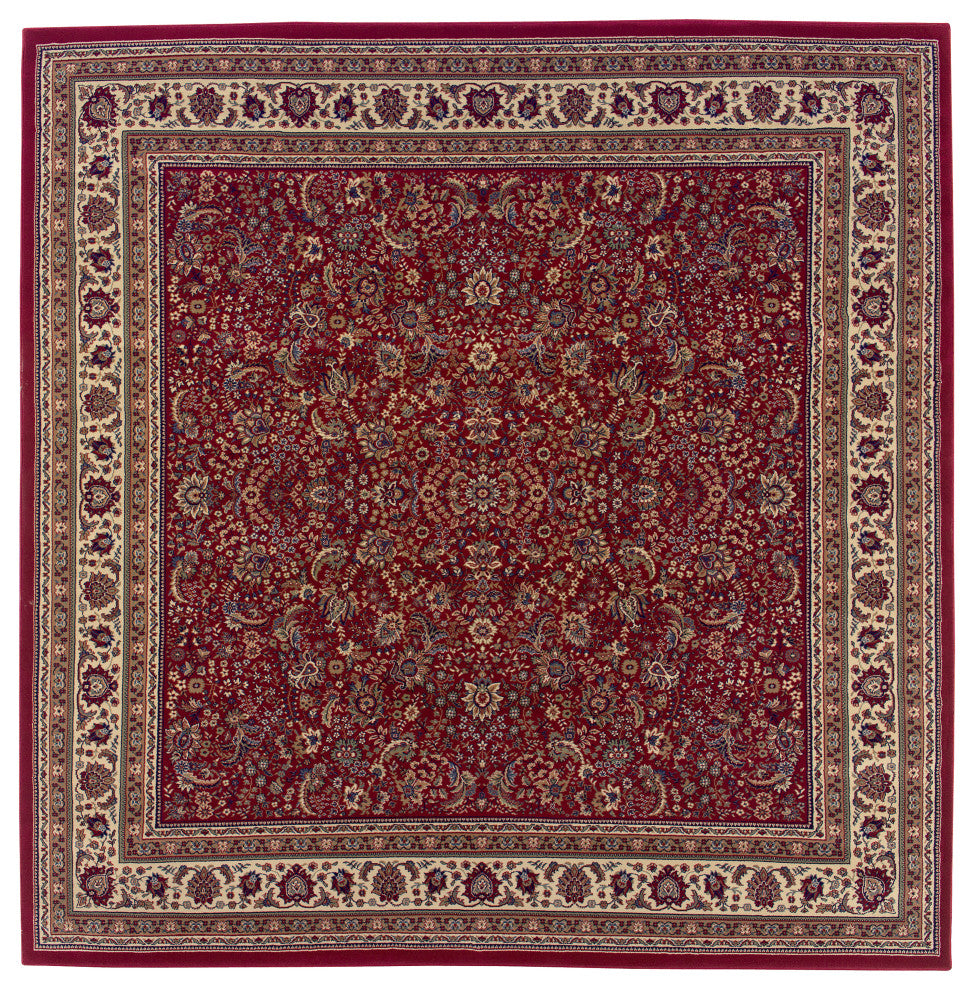 Oriental Weavers Ariana Collection Red/Ivory Oriental Indoor Area Rug 8' SQR