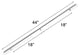 Celeste Bar Pull Cabinet Handle Brushed Nickel , Gold Champagne, 36"x44"