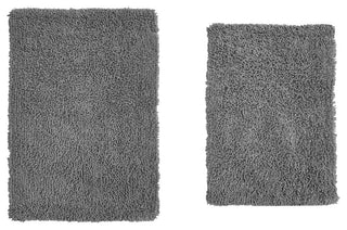 Fantasia Bath Rug Bath Rug Set, Machine Wash, 2 Piece Set, Gray